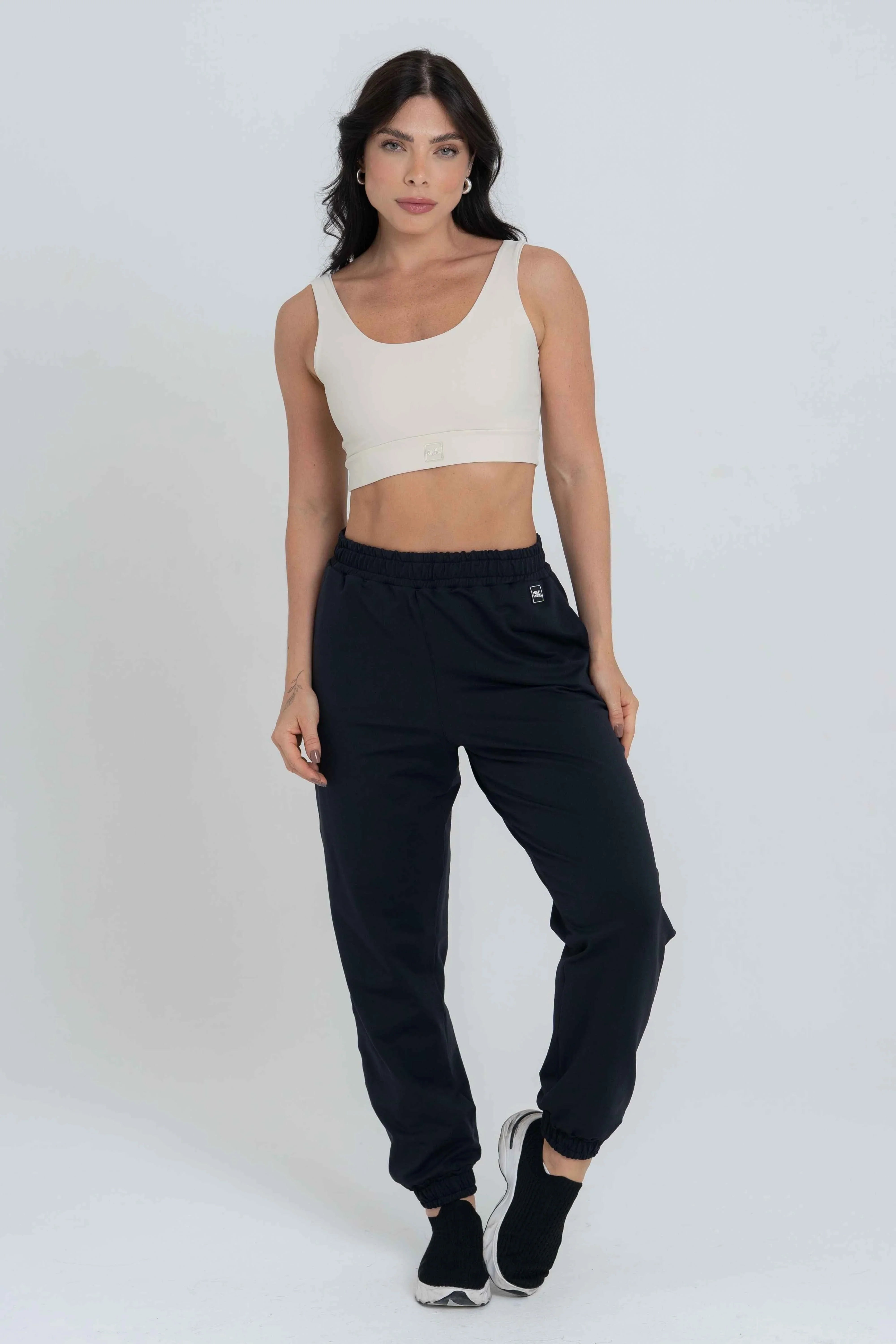 Calça Street Moletinho Jogger Preta