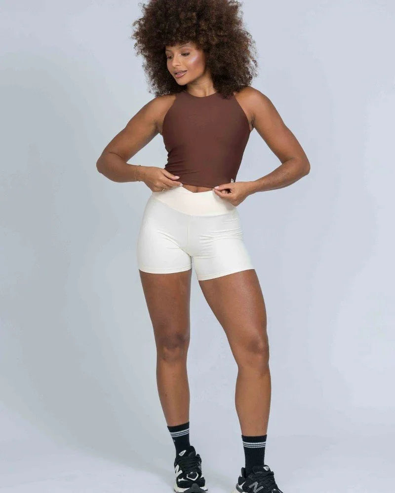 Blusa Fitness casual Charlote Chocolate Dark compressão