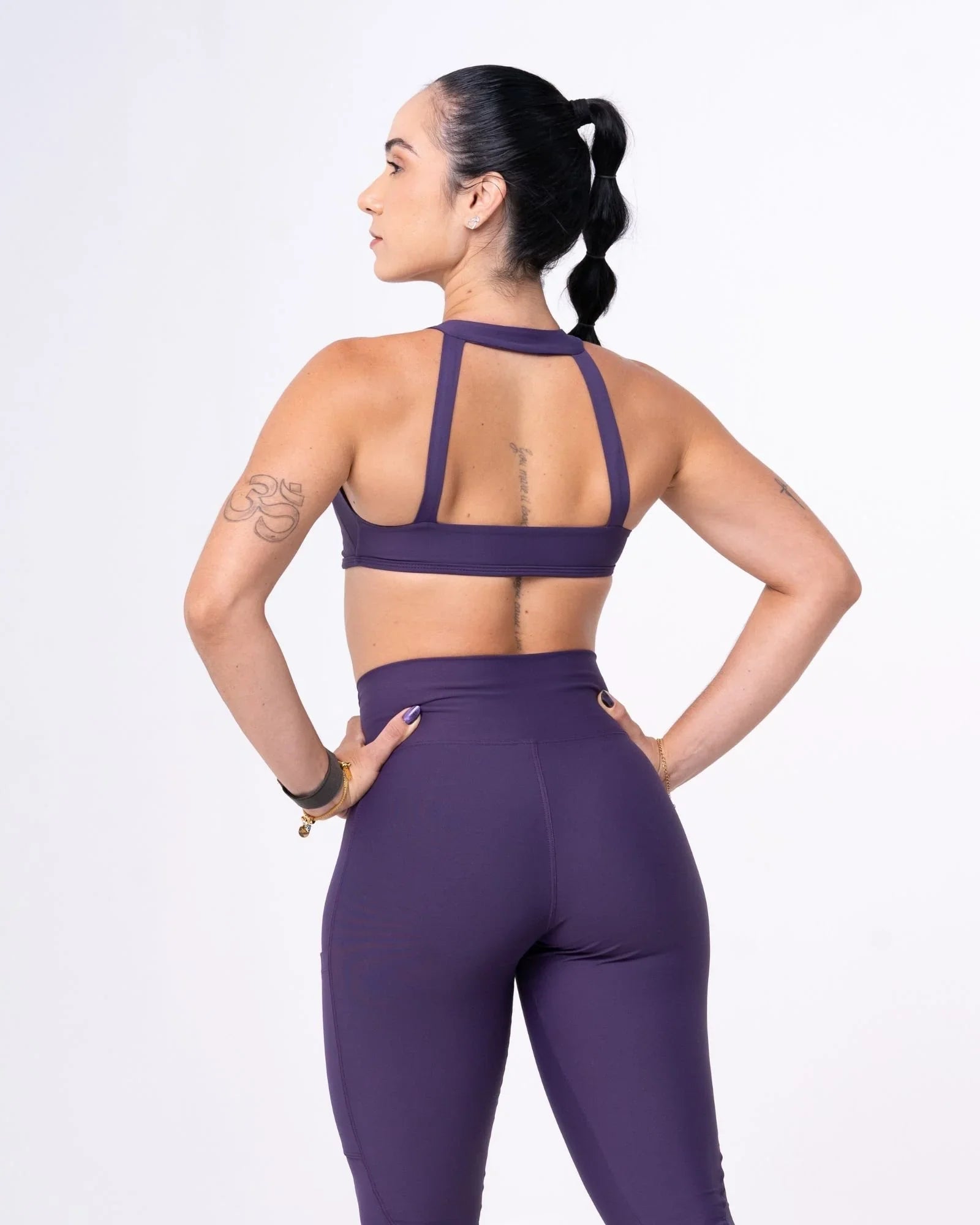 Calça Classic Violeta Compressão com bolso