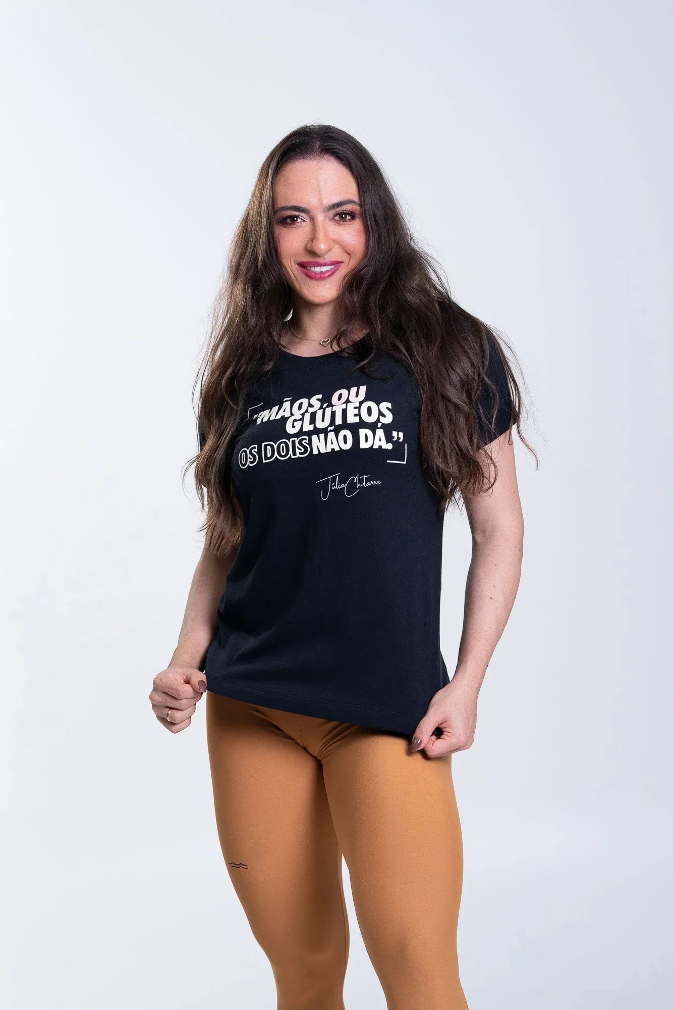 T-Shirt fitness Focus Julia Preta