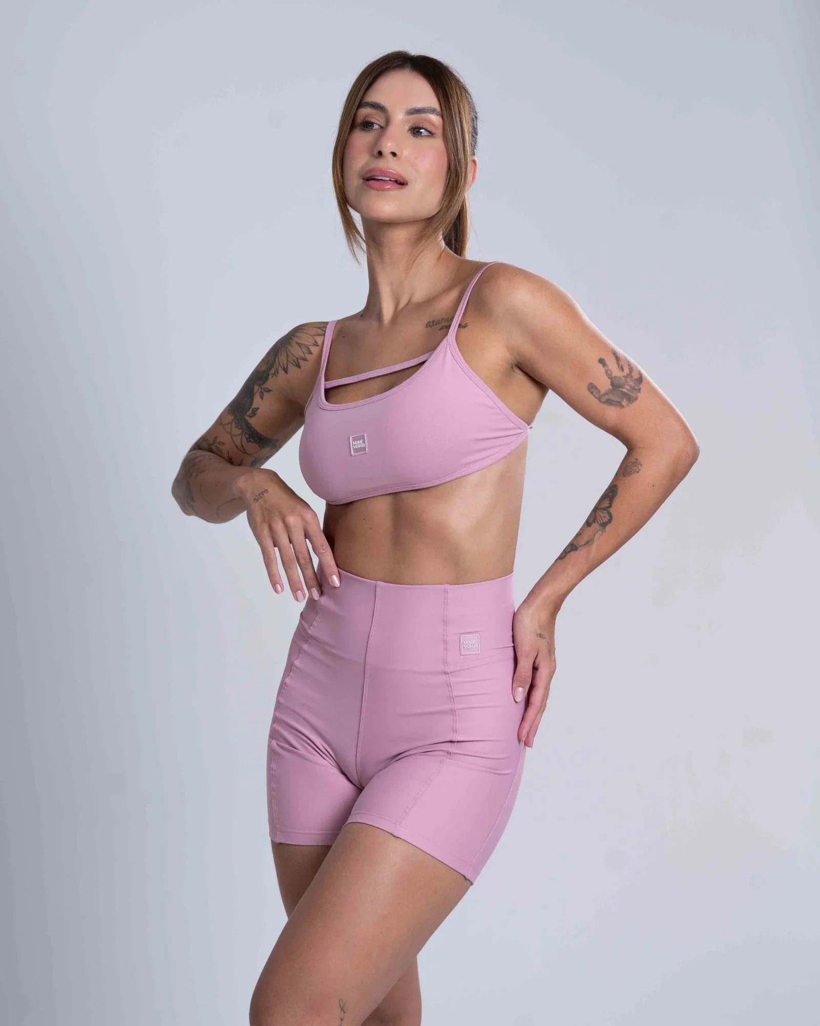 Short Fitness Classic Rosa Glam compressão