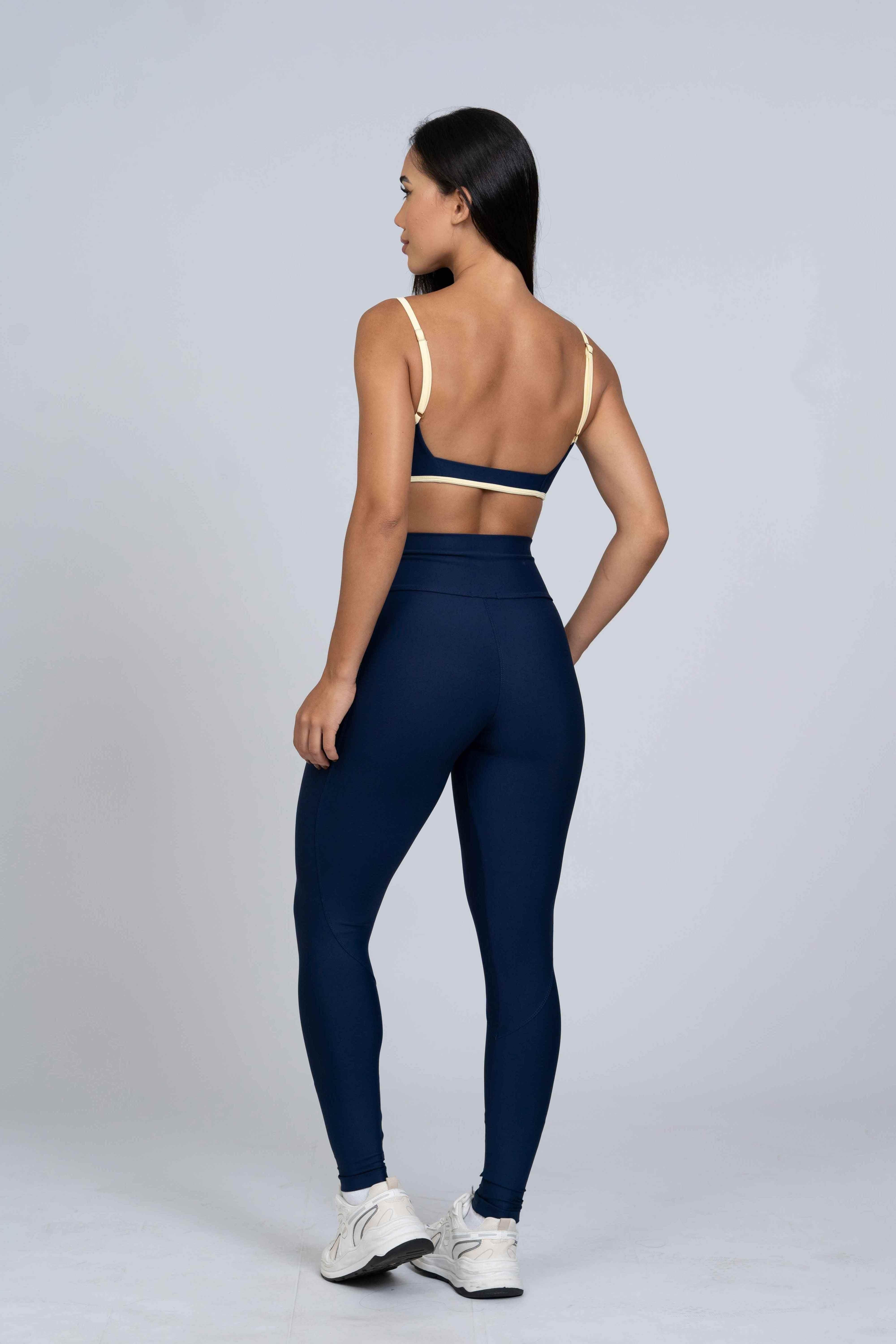 Calça Legging fitness Classic Azul Marinho compressão