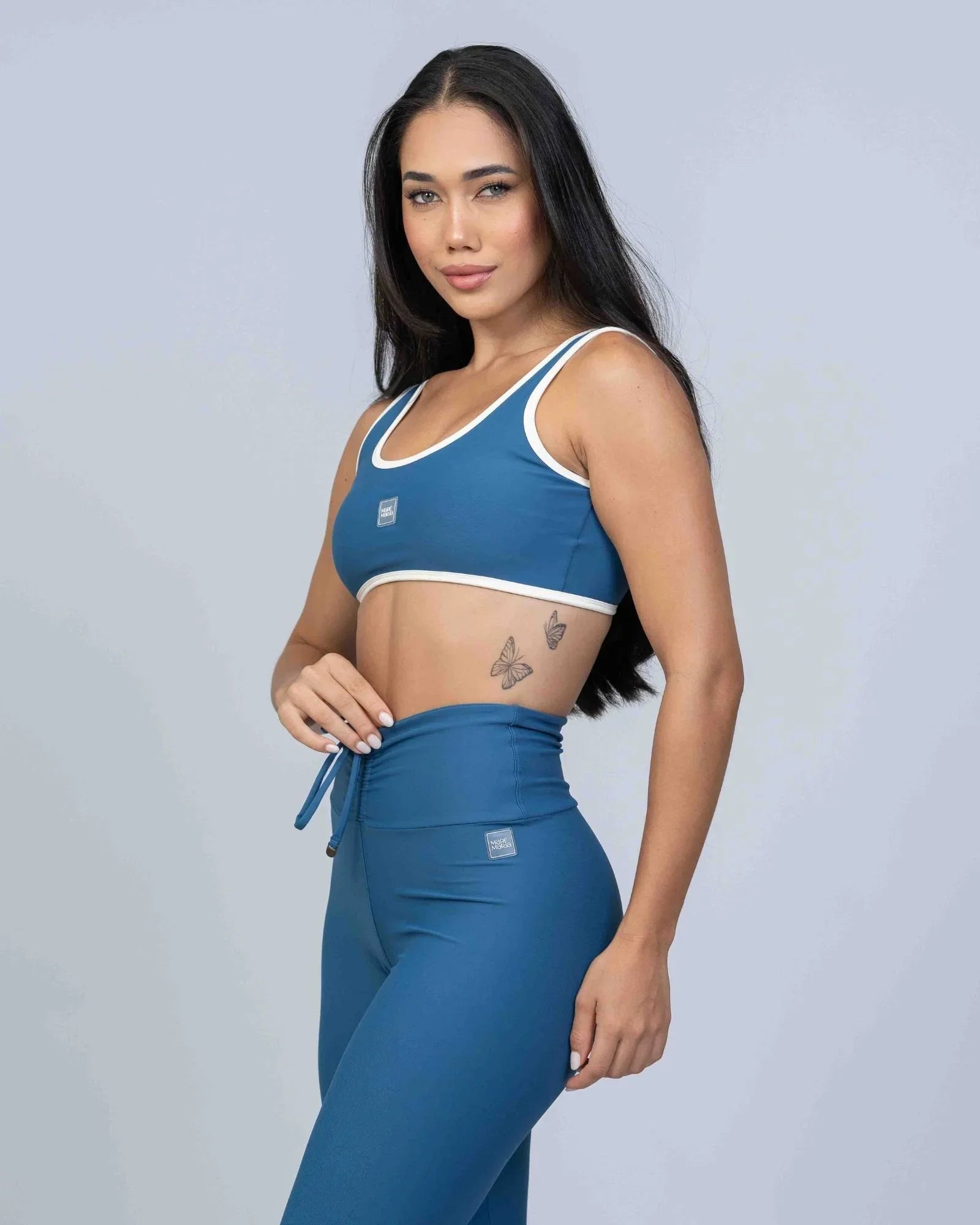 Calça Legging Slim Azul Sereia S/empina bumbum