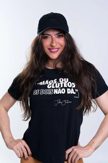 T-Shirt fitness Focus Julia Preta