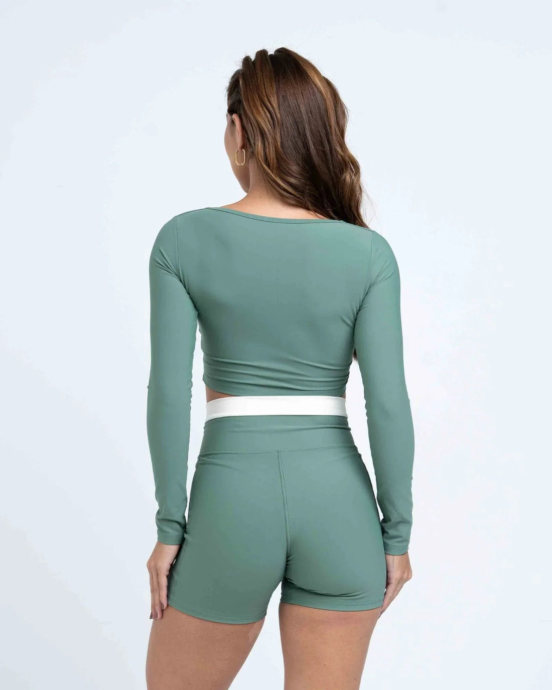 Top Fitness Classic Manga Longa Verde Eucalipto