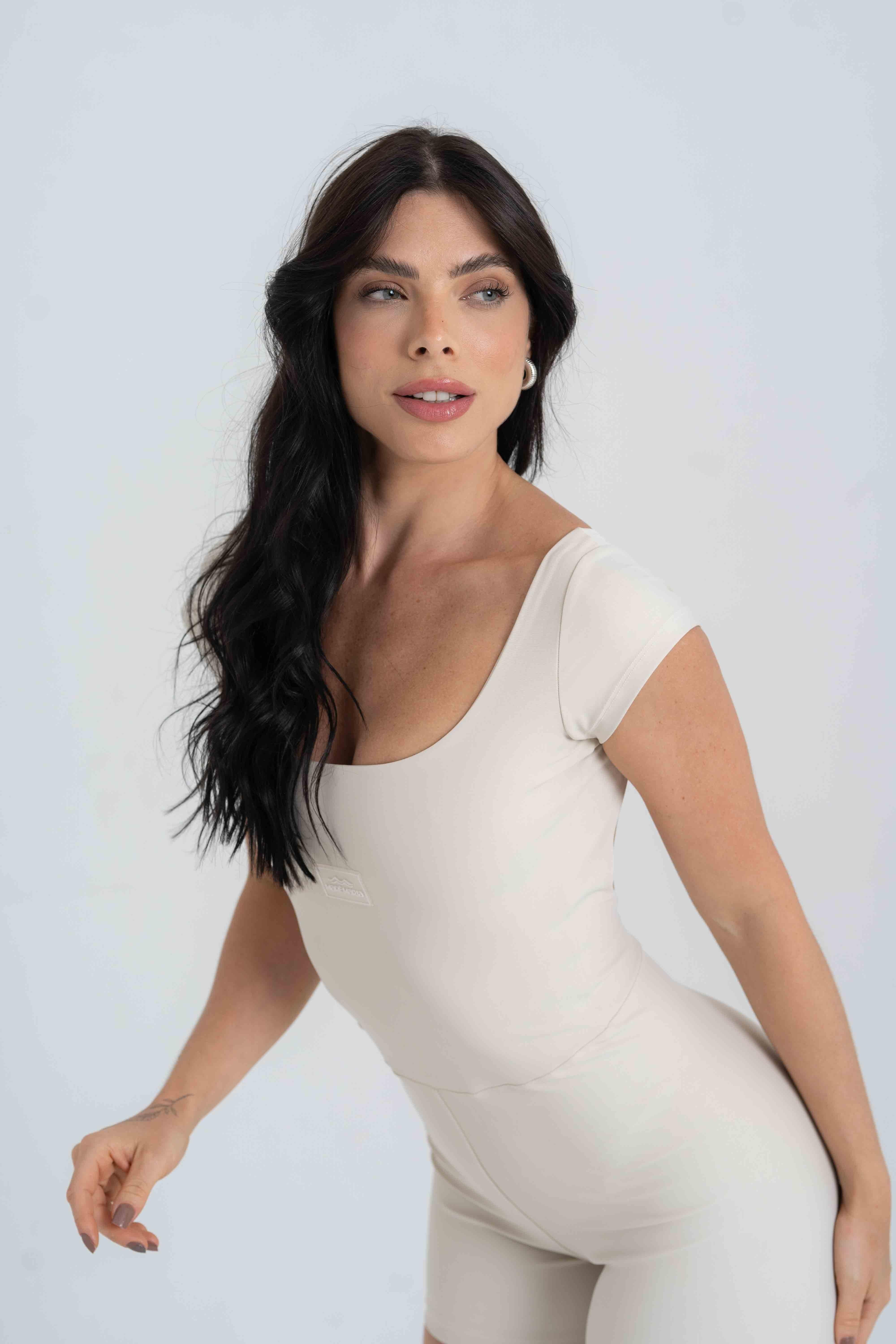 Macaquinho Fitness Wave Luna Compressão