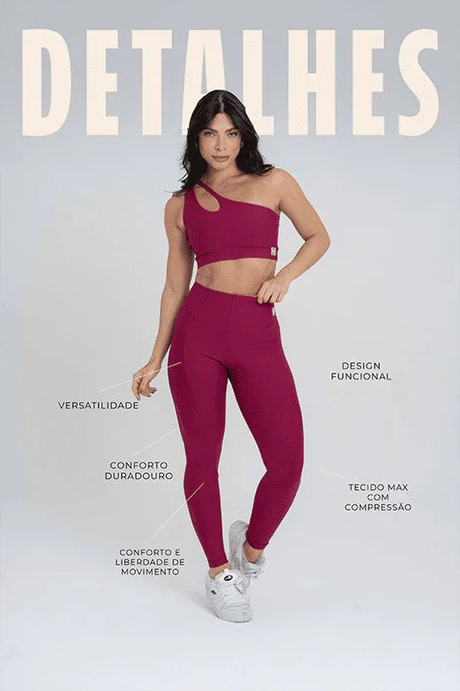 Legging Classic Rouge compressão sem empina bumbum