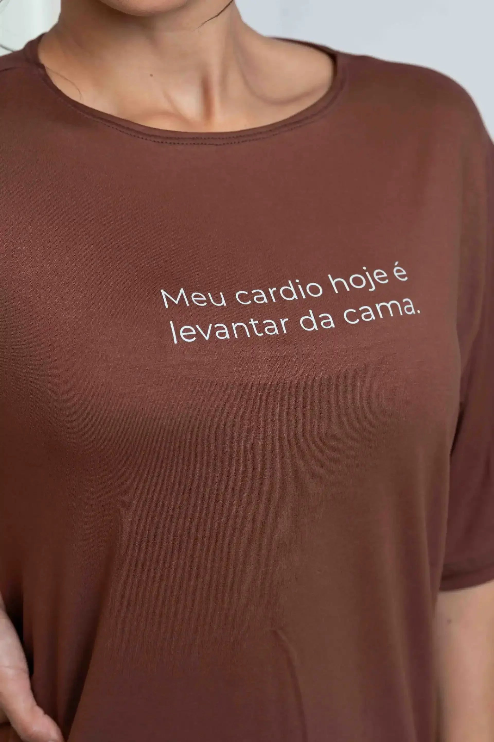 Blusão Oversized Meu Cárdio hoje é levantar da cama
