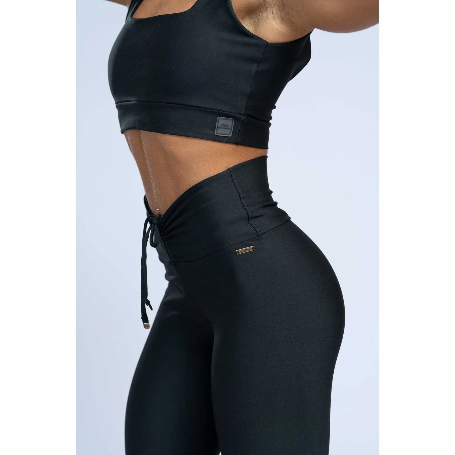 Calça Legging Fitness Slim super Black Sem empina bumbum