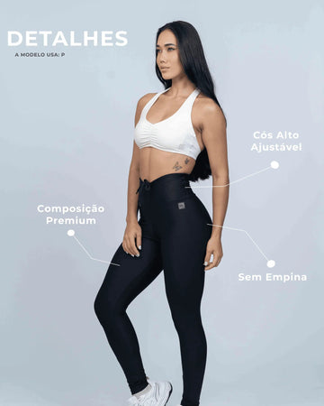 Calça Legging Slim Preta compressão sem empina bumbum