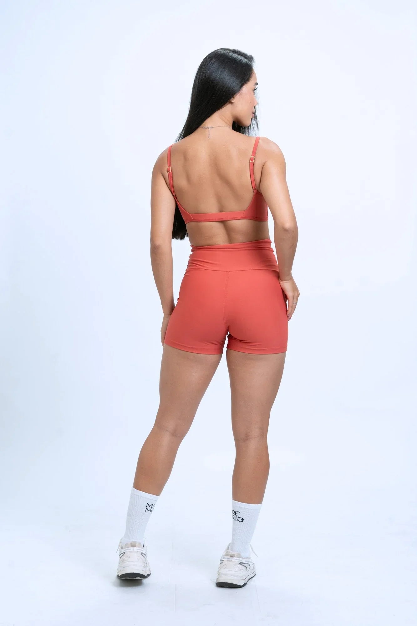 Short Fitness Slim Páprica compressão sem empina bumbum