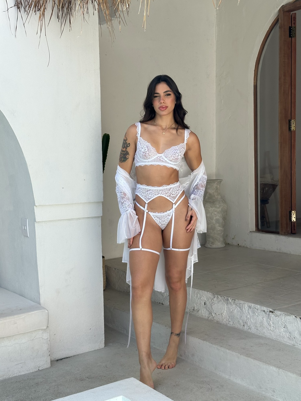 Conjunto Dama da Noite com Robe de brinde (4 peças)