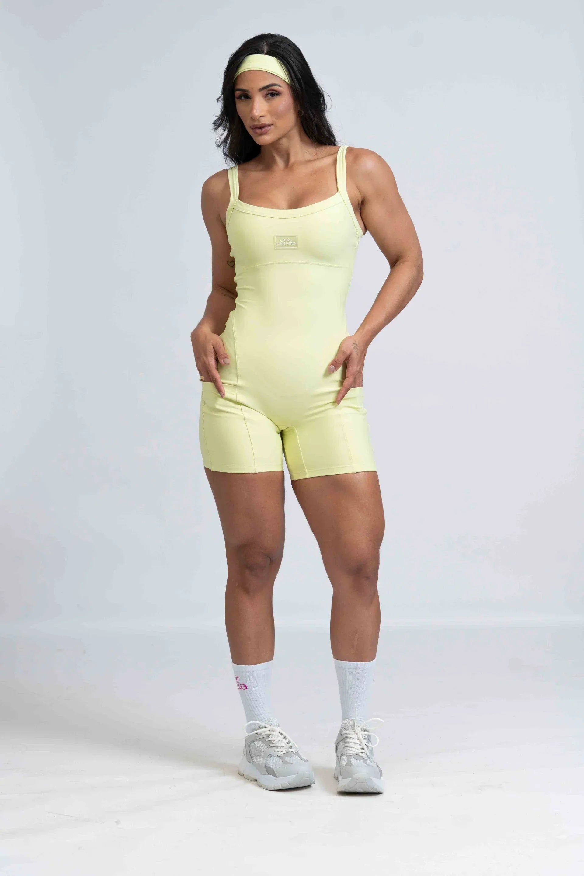 Macaquinho Fitness Flow Chá Verde com bolso