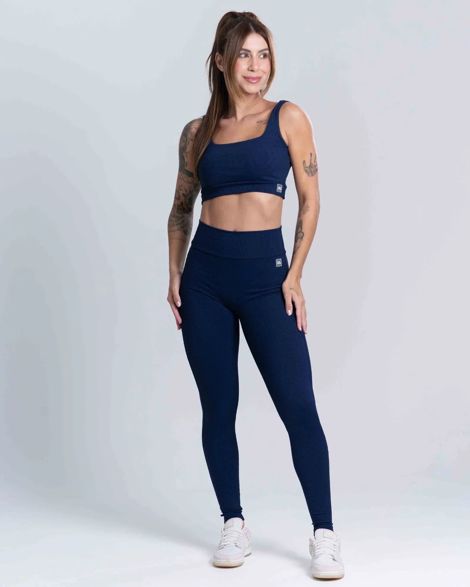 Calça Fitness Confort Canelado sem costura frontal