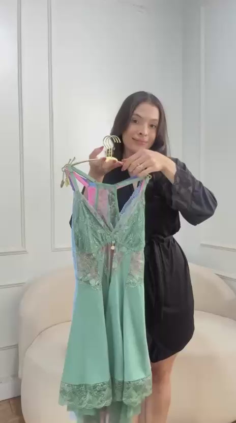 Camisola Jenner + Calcinha Fio Duplo de Brinde (9 cores)